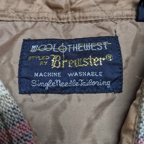 Vintage Wool O The West red white plaid button up L - Picture 5 of 6